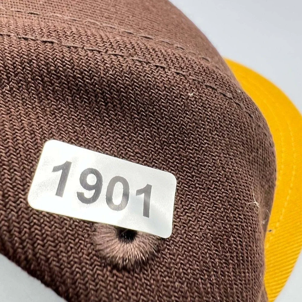 Kansas City Chiefs Hat Men 7 1/2‎ Brown Yelllow 59Fifty New Era MLB Fitted Cap